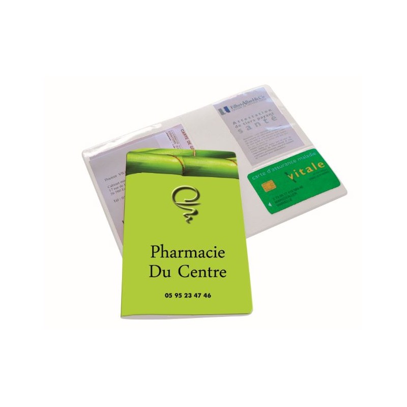 Porte ordonnance et carte vitale personnalisé pharmacie