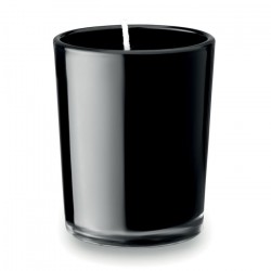 Petite bougie parfumée personnalisée dans verre noir