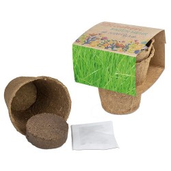 Barquette en papier bambou avec kit de plantation YUCO herbes