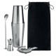 Kit pour cocktail avec shaker 750ml dans pochon en coton "OLE"