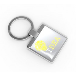 Porte-clés carré en métal  personnalisé