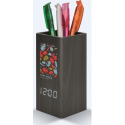 Pot à crayon "SMART" avec horloge et thermomètre