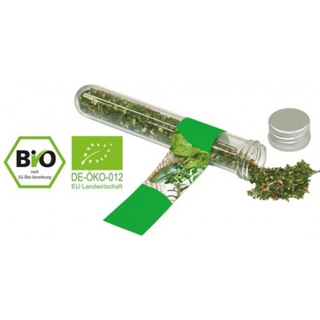 Eprouvette personnalisée avec herbes de Provence Bio CADEAUWEB