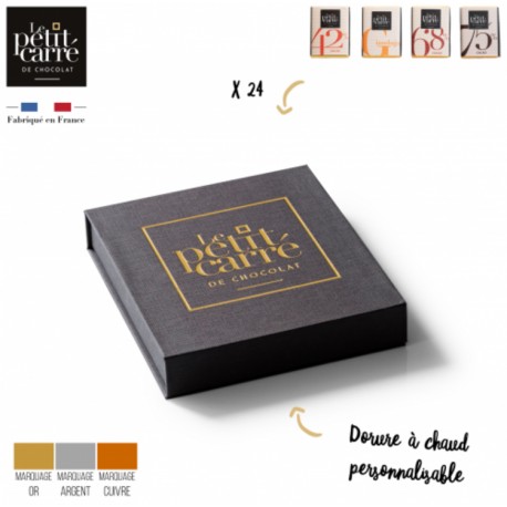 Coffret dégustation LE PETIT CARRE CHOCOLAT personnalisé