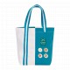 Sac de plage "TARAN" en coton bicolore et personnalisable en couleurs