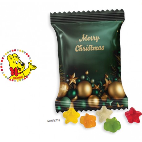 Sachets de bonbons HARIBO Etoiles de Noël personnalisés