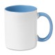 Mug personnalisable anse et liseré colorés 