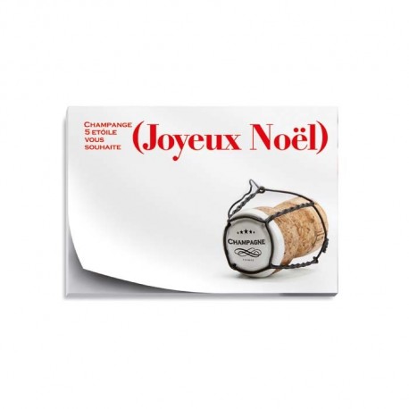 Bloc de notes adhésives personnalisé format rectangle - 50 feuilles