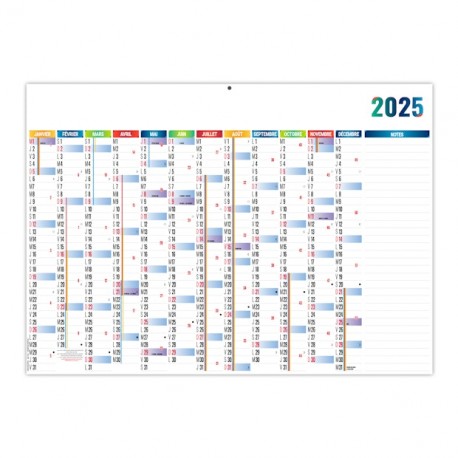 Calendrier planning publicitaire XXL effacable avec revêtement Veleda