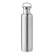 Bouteille isotherme "TOMAX" personnalisé 1 litre avec poignée - Inox et bambou